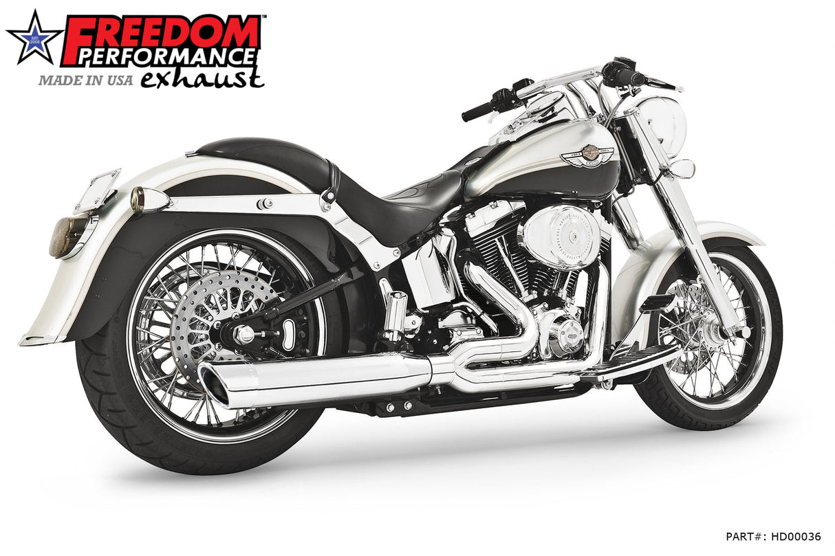 HARLEY SOFTAIL 4" UNION 2-INTO-1 RIGHT-SIDE ONLY 1986-2017
