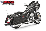 HARLEY TOURING 4" 5 STEPPED RACING COMPLETE TRUE DUAL SYSTEM 1995-2016