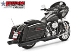 HARLEY TOURING 4" 5 STEPPED RACING COMPLETE TRUE DUAL SYSTEM 1995-2016