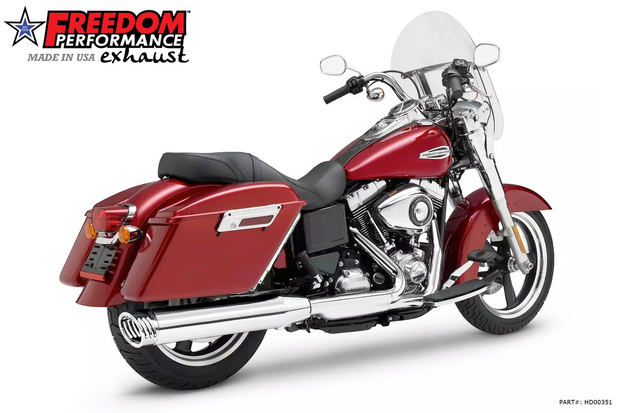 HARLEY SWITCHBACK/LOWRIDER SINGLE 4" SLIPONS (SPECIAL ORDER)