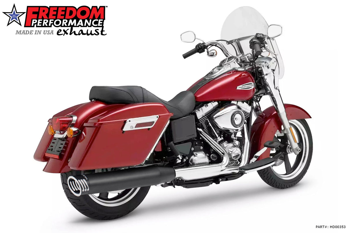 HARLEY SWITCHBACK/LOWRIDER SINGLE 4" SLIPONS (SPECIAL ORDER)