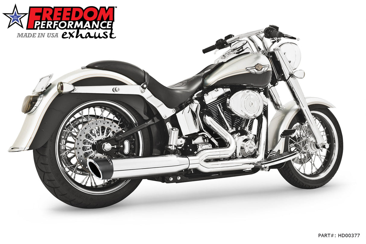 HARLEY SOFTAIL 4" UNION 2-INTO-1 RIGHT-SIDE ONLY 1986-2017