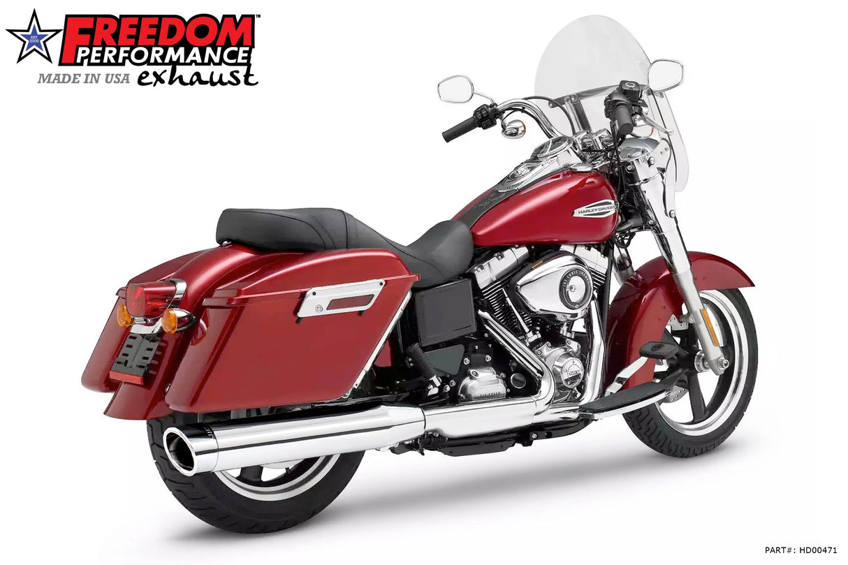 HARLEY SWITCHBACK/LOWRIDER SINGLE 4" SLIPONS (SPECIAL ORDER)