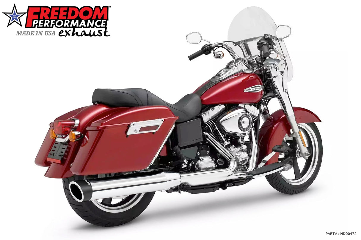 HARLEY SWITCHBACK/LOWRIDER SINGLE 4" SLIPONS (SPECIAL ORDER)