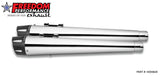 HARLEY TOURING AMERICAN OUTLAW & COMBAT FLUTED 4.5" MEGAPHONE SLIP-ONS BUNDLE 1995-PRESENT