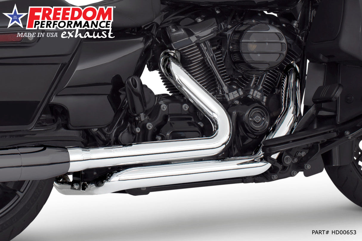 HARLEY TOURING RIGHT SIDE TUCK & UNDER TRUE-DUAL HEADERS Fits '95-Present