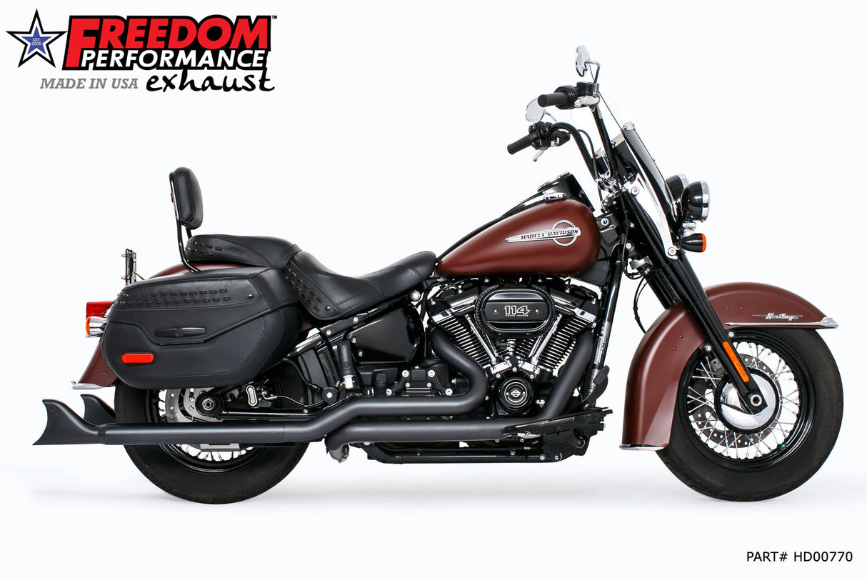 HARLEY M8 SOFTAIL 2.5" TUCK & UNDER TRUE DUALS FULL SYSTEM 2018-PRESENT BUNDLE *NOT FOR WIDE TIRE BIKES