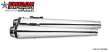 HARLEY TOURING AMERICAN OUTLAW & COMBAT FLUTED 4.5" MEGAPHONE SLIP-ONS BUNDLE 1995-PRESENT