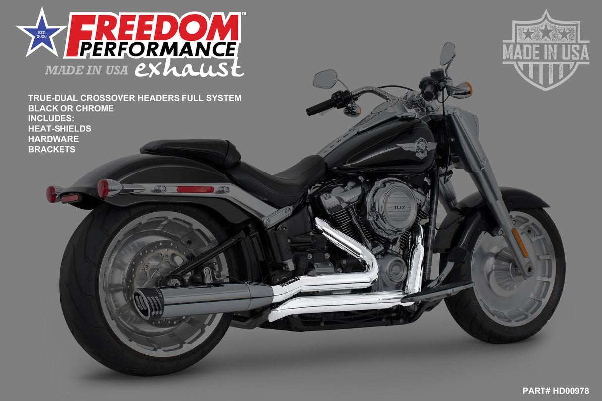 HARLEY SOFTAIL RIGHT SIDE TUCK & UNDER TRUE-DUAL HEADERS ONLY (M8 SOFTAILS ONLY)