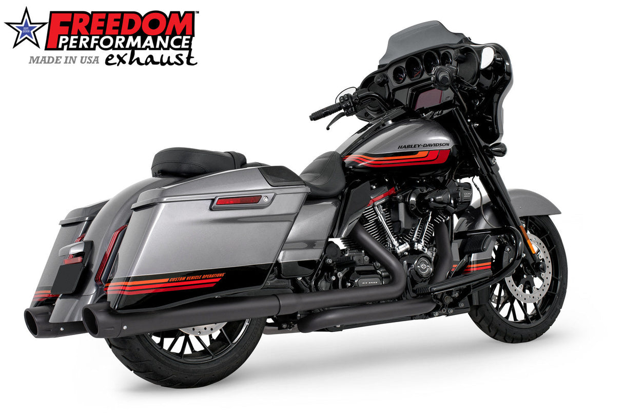 HARLEY TOURING AMERICAN OUTLAW & COMBAT FLUTED 4.5" MEGAPHONE SLIP-ONS BUNDLE 1995-PRESENT