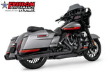 HARLEY TOURING AMERICAN OUTLAW & COMBAT FLUTED 4.5" MEGAPHONE SLIP-ONS BUNDLE 1995-PRESENT
