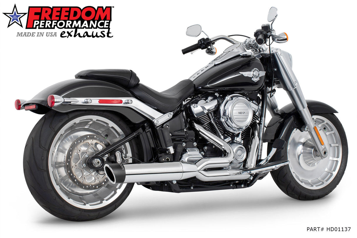 HARLEY SOFTAIL "WIDE-TIRE" 4" UNION 2-INTO-1 RIGHT-SIDE ONLY 2018-2024
