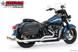 HARLEY SOFTAIL 2.5" UPSWEPT TRUE-DUAL COMPLETE SYSTEM M8 ONLY BUNDLE *NOT FOR WIDE TIRE BIKES