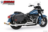 HARLEY SOFTAIL 2.5" UPSWEPT TRUE-DUAL COMPLETE SYSTEM M8 ONLY BUNDLE *NOT FOR WIDE TIRE BIKES