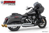 HARLEY TOURING 4.5" 2 STEPPED UNION 2-INTO-1 SYSTEM with LEFT SIDE GHOST PIPE 2017-PRESENT (SPECIAL ORDER)