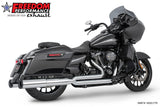 HARLEY TOURING 4.5" 2 STEPPED UNION 2-INTO-1 SYSTEM with LEFT SIDE GHOST PIPE 2017-PRESENT (SPECIAL ORDER)