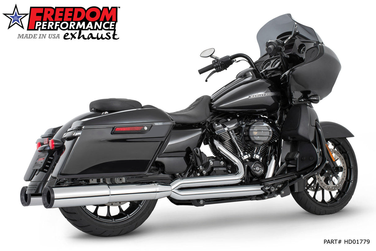 HARLEY TOURING 4.5" LEFT SIDE GHOST PIPE FOR 2 STEPPED UNION 2-INTO-1 SYSTEM  ONLY 2017-PRESENT (SPECIAL ORDER)