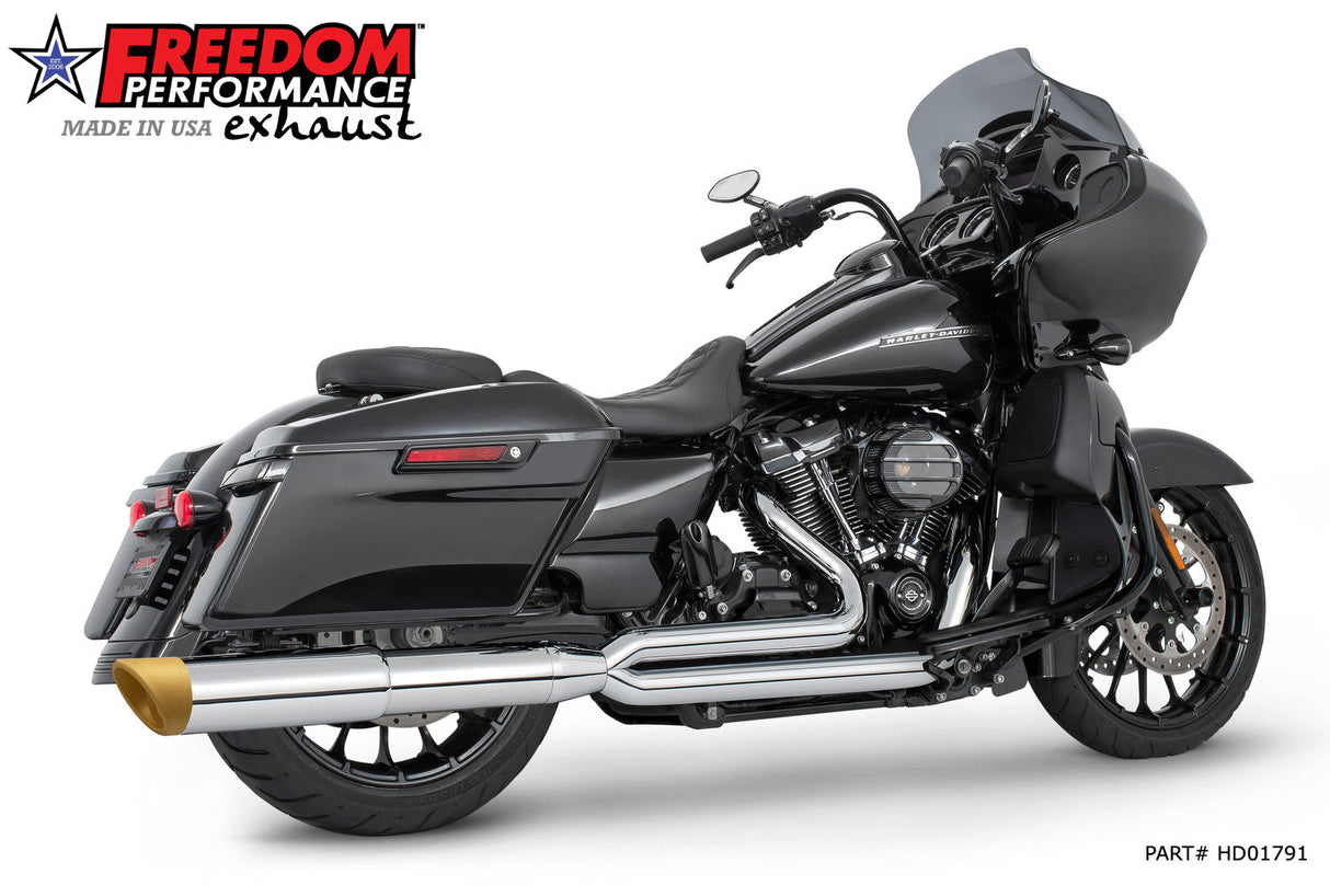 HARLEY TOURING 4.5" 2 STEPPED UNION 2-INTO-1 RIGHT-SIDE ONLY 2017-PRESENT