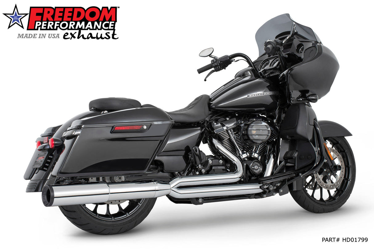 HARLEY TOURING 4.5" 2 STEPPED UNION 2-INTO-1 RIGHT-SIDE ONLY 2017-PRESENT