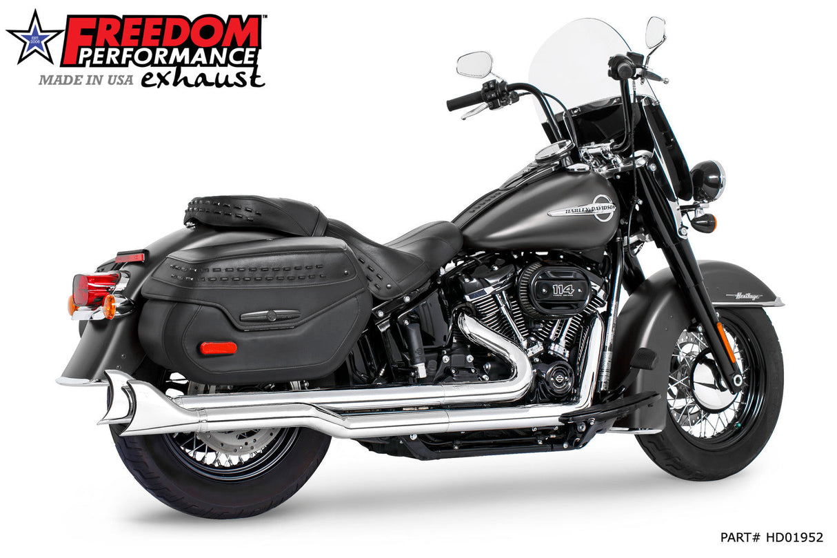 HARLEY SOFTAIL 2.5" RIGHT-SIDE STAGGERED TRUE-DUAL COMPLETE SYSTEM M8 ONLY