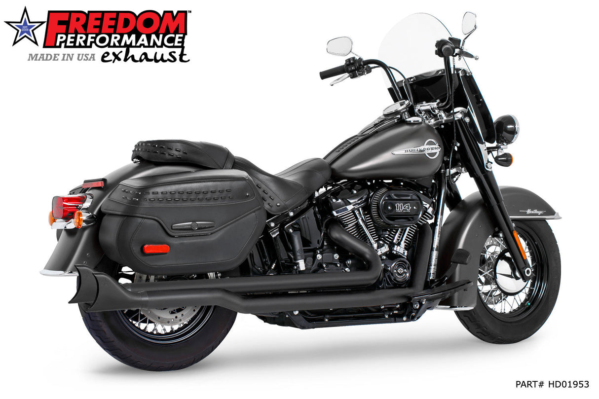 HARLEY SOFTAIL 2.5" RIGHT-SIDE STAGGERED TRUE-DUAL COMPLETE SYSTEM M8 ONLY