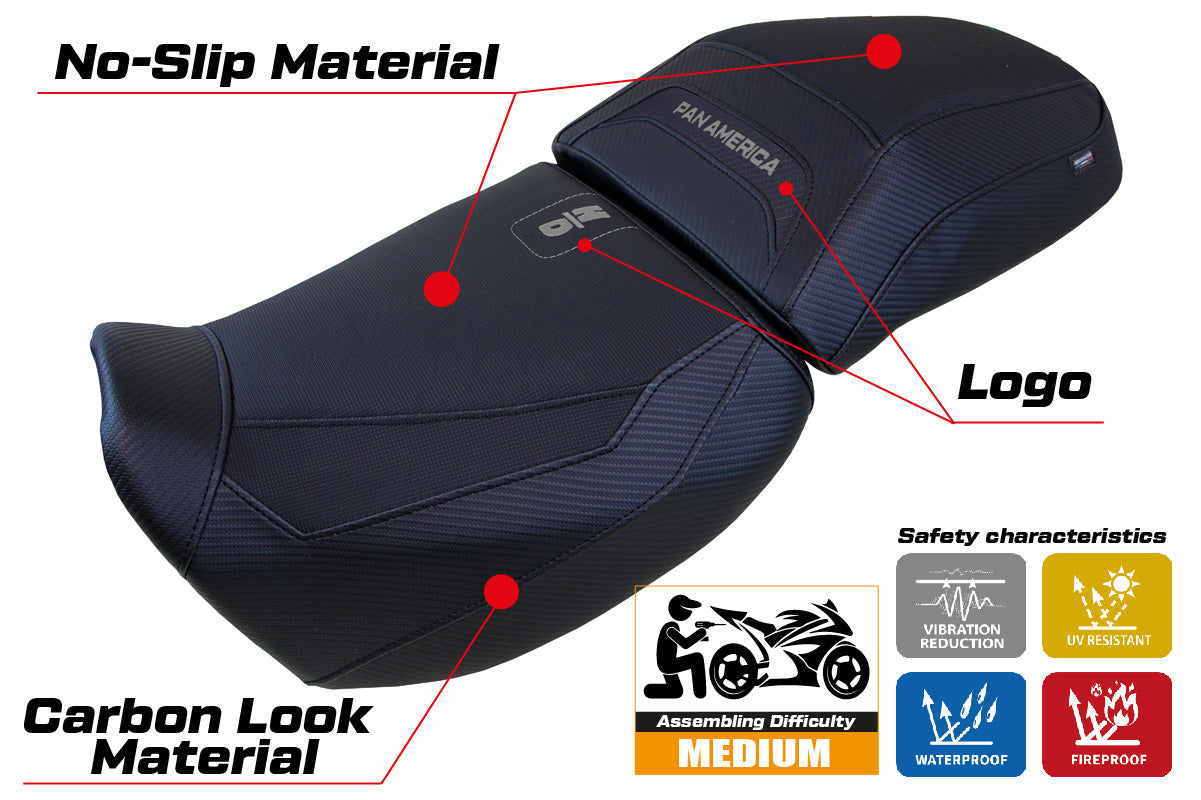Tappezzeria Italia Harley Davidson Pan America 2021-2025 Seat Cover in Black