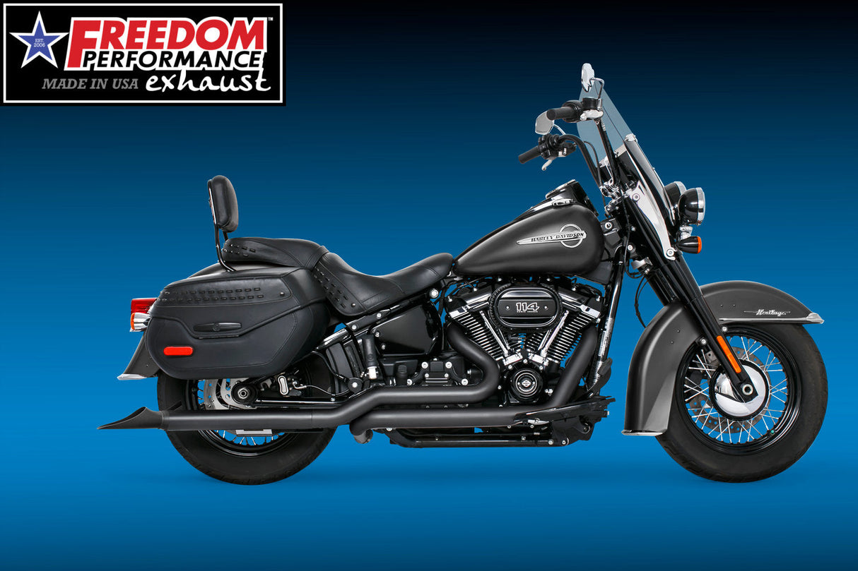 HARLEY M8 SOFTAIL 2.5" TUCK & UNDER TRUE DUALS FULL SYSTEM 2018-PRESENT BUNDLE *NOT FOR WIDE TIRE BIKES