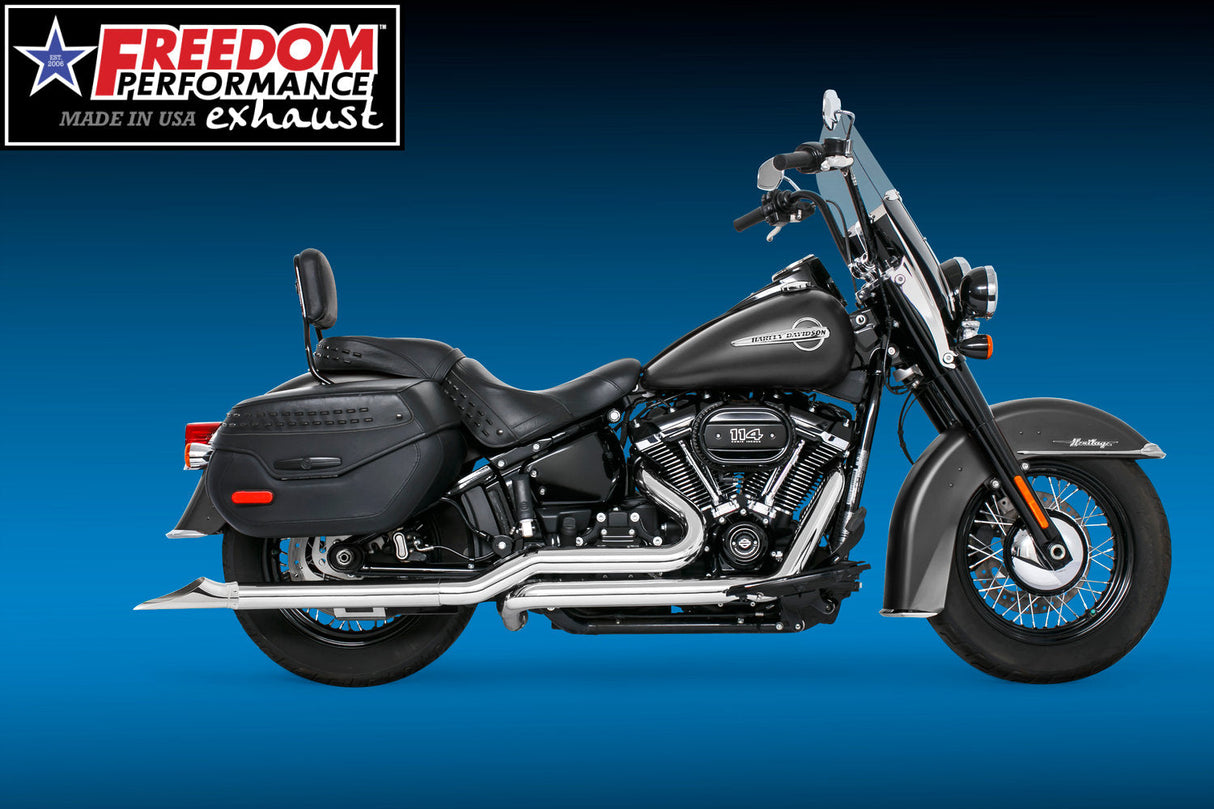 HARLEY M8 SOFTAIL 2.5" TUCK & UNDER TRUE DUALS FULL SYSTEM 2018-PRESENT BUNDLE *NOT FOR WIDE TIRE BIKES