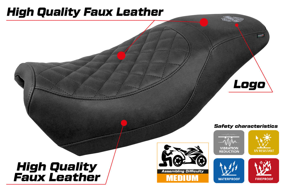 Tappezzeria Italia Harley Davidson Street 500 750 2016-2021 Seat Cover in Black