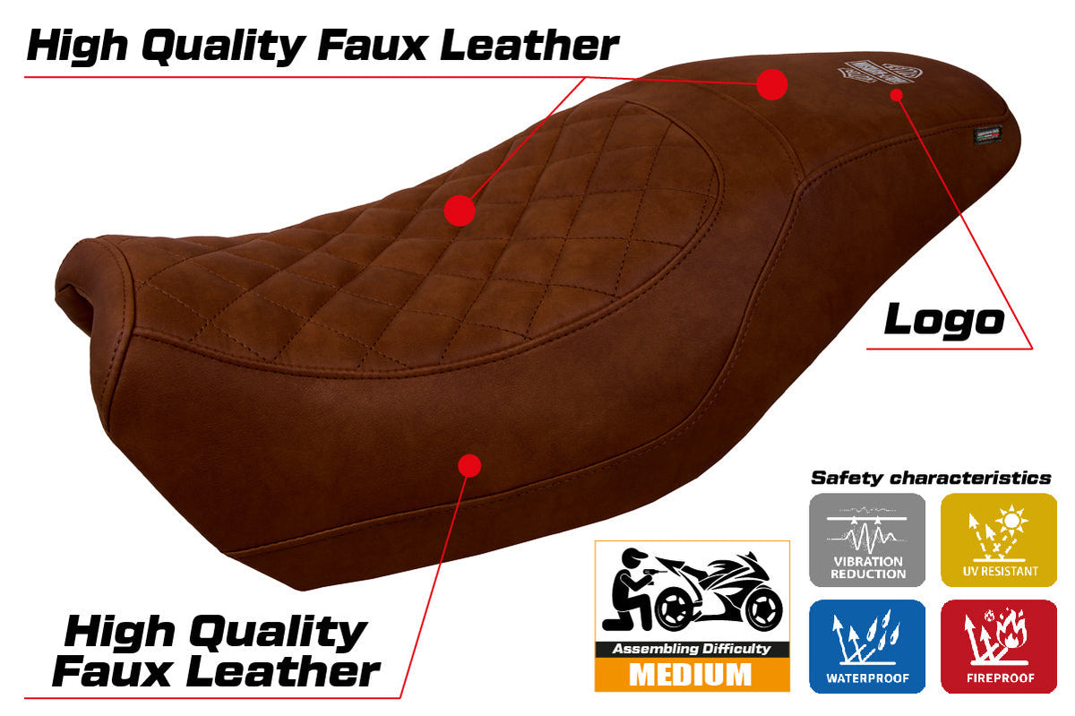 Tappezzeria Italia Harley Davidson Street 500 750 2016-2021 Seat Cover Dark Brown