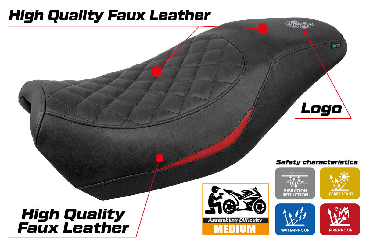 Tappezzeria Italia Harley Davidson Street 500 750 2016-2021 Seat Cover Crimson in Red