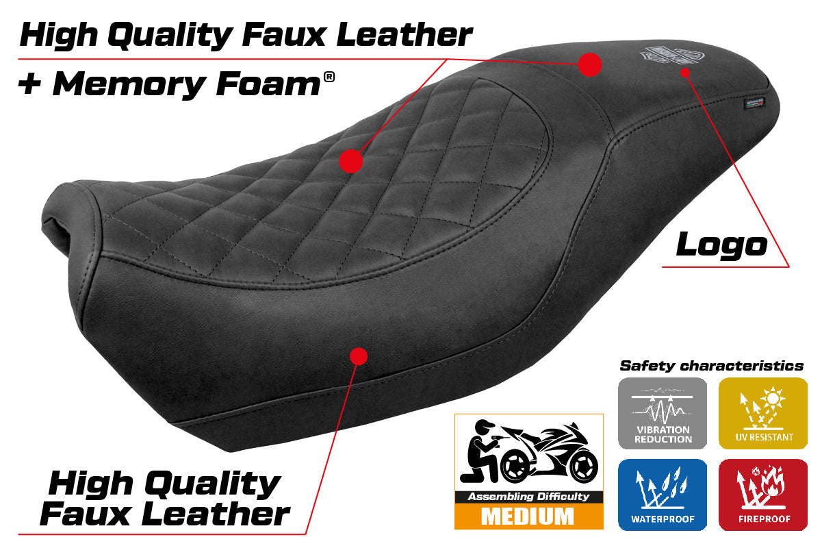 Tappezzeria Italia Harley Davidson Street 500 750 2016-2021 Seat Cover Comfort Black