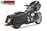 HARLEY TOURING 4" 5 STEPPED RACING COMPLETE TRUE DUAL SYSTEM 1995-2016