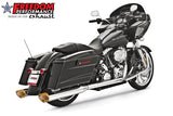 HARLEY TOURING 4" 5 STEPPED RACING COMPLETE TRUE DUAL SYSTEM 1995-2016