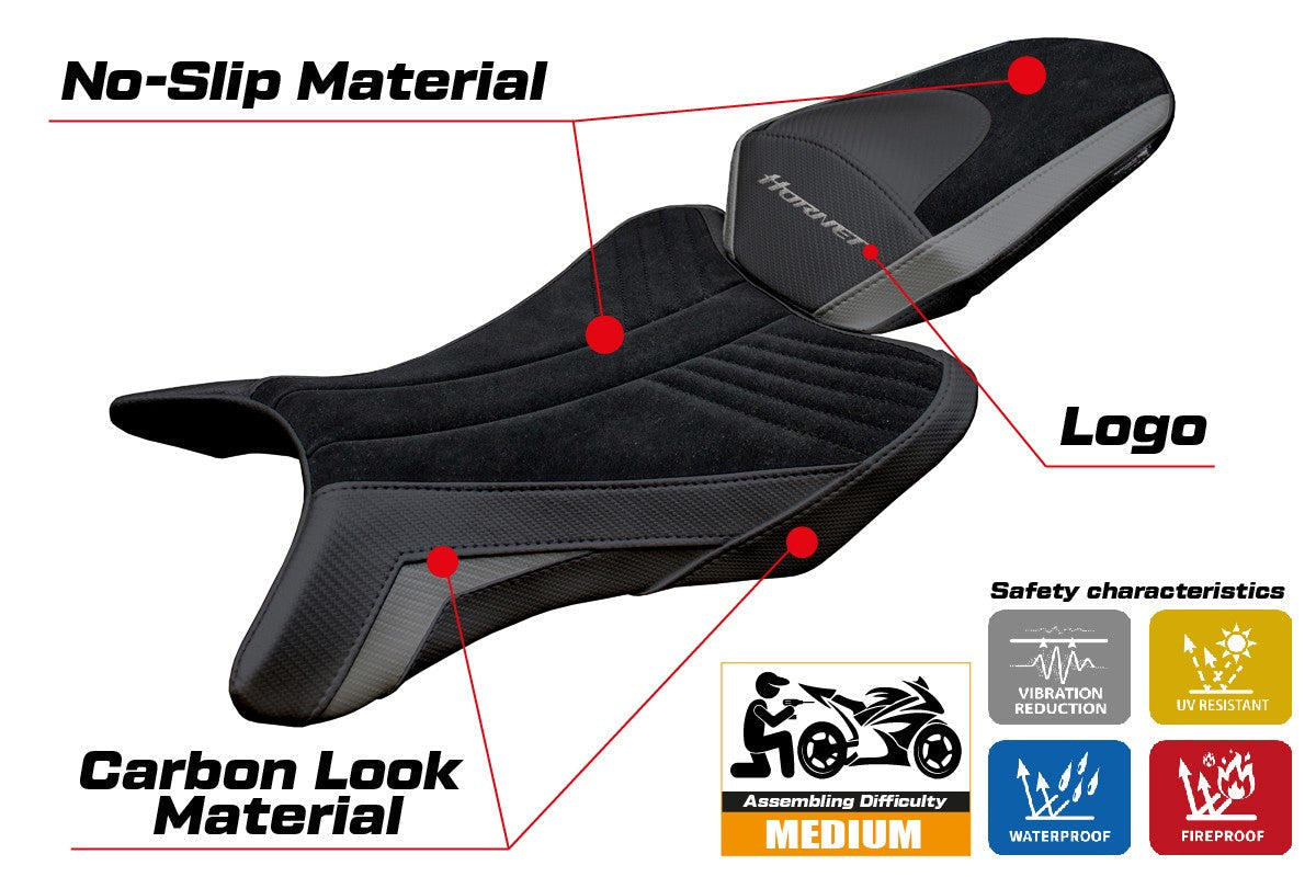 Tappezzeria Italia Honda CB 1000 Hornet 2025 Seat Cover Velvet Black