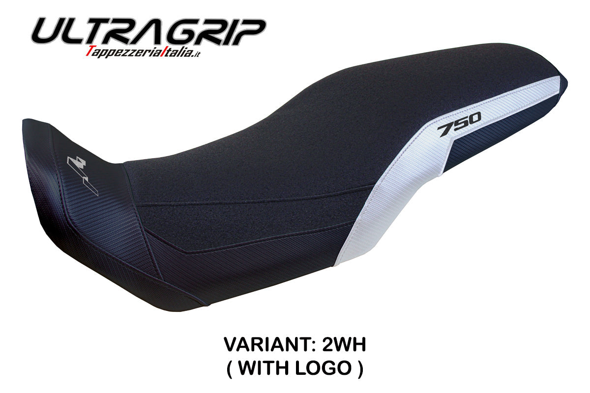 Tappezzeria Italia Honda Transalp XL 750 2023-2025 Seat Cover Ultragrip in White and Black