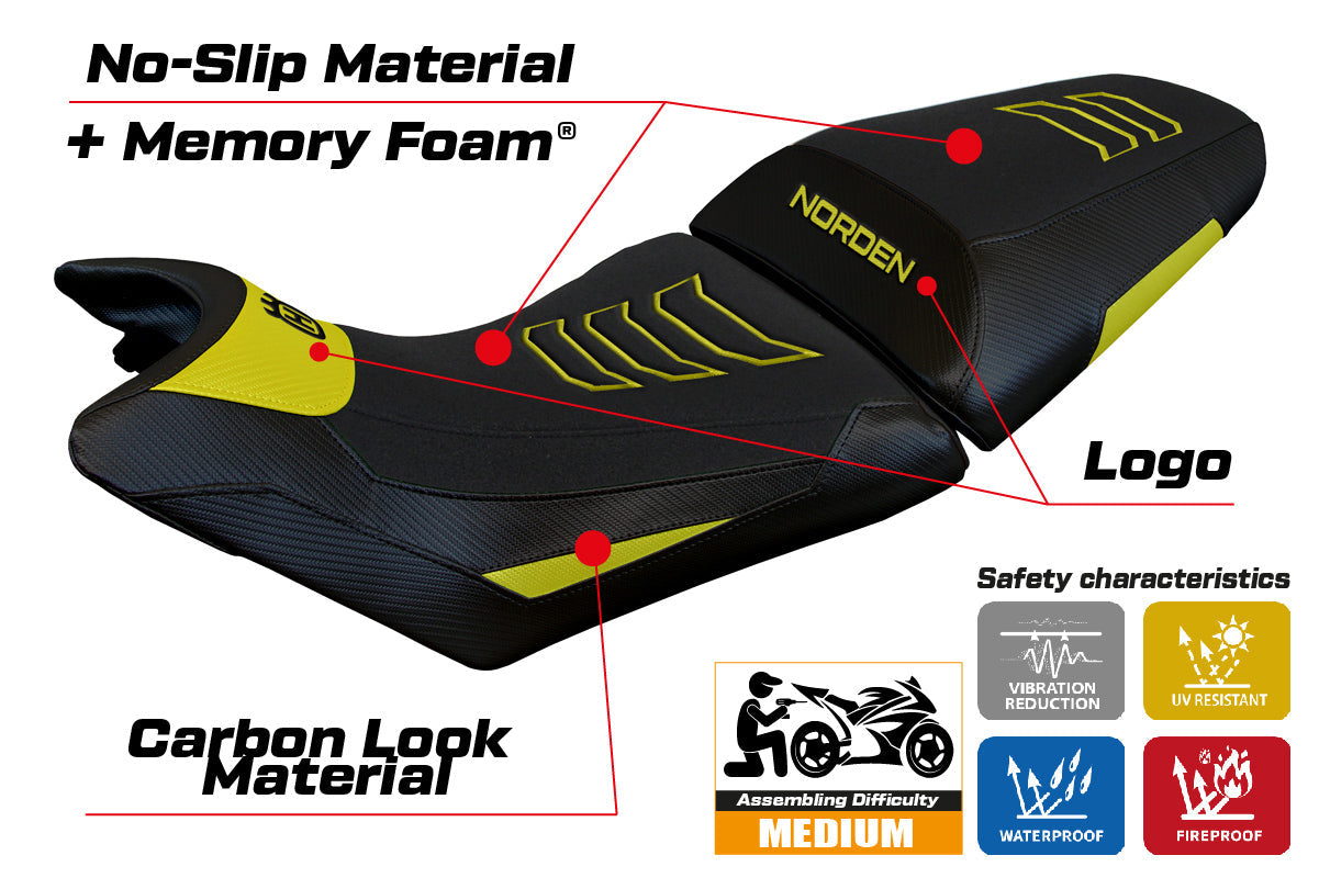 Tappezzeria Italia Husqvarna Norden 901 2022-2025 Seat Cover Comfort Heated in Yellow