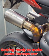 Vandemon Ducati Panigale & Streetfighter V4 Titanium High Mount 3/4 Slip-On 2018-21 DUCV4SFTIMUFHMA VA-120