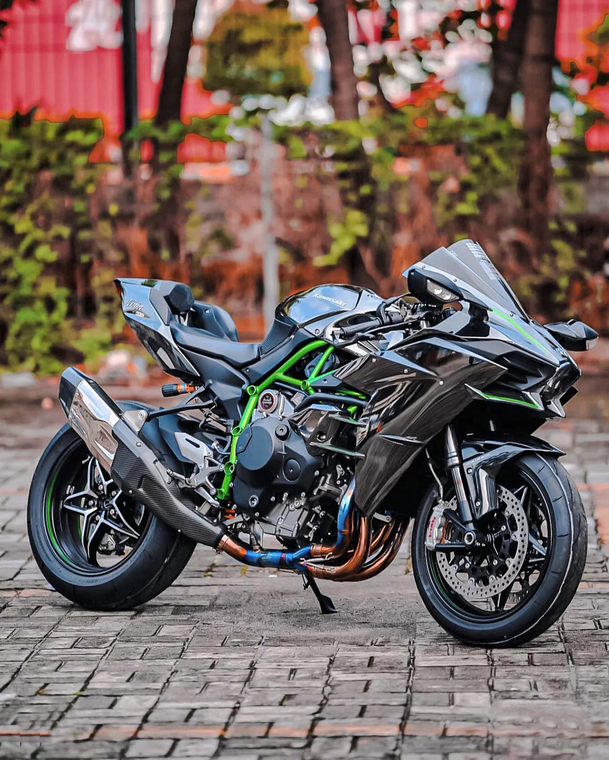 Vandemon  H2 H2R 2015-2024 Bimodal Stealth Titanium Exhaust System KAWAH2TICSPOLEXHWV VA-48