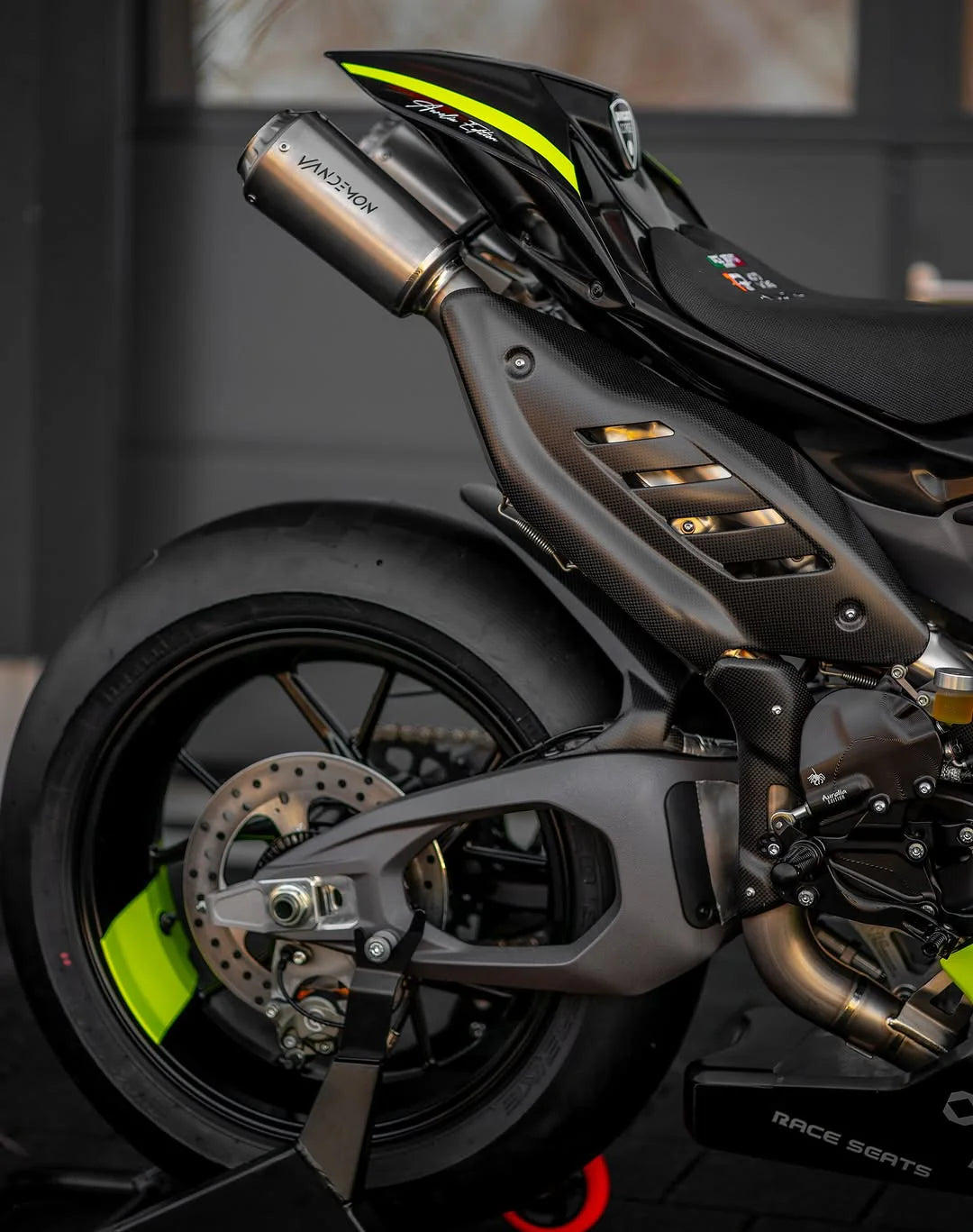 Vandemon Ducati Panigale V4 and V4S 2025-2026 High Mount Race Exhaust System   DUCV4PANHMEXHMESB VA-90