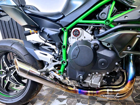 VANDEMON Polished Titanium Exhaust System Ninja H2 & H2R 2015-26 KAWAH2TICSPOLEXHD VA-143