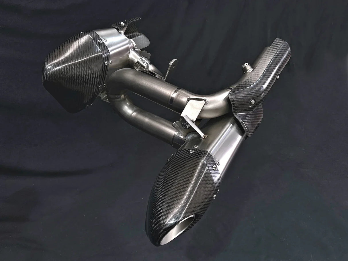 Vandemon Triumph Rocket 3R, GT and Storm Titanium Slip-On Mufflers 2019-2026  TRIUMROCKET3MUFC VA-1
