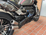 Vandemon Triumph Rocket 3R & GT 2500 2024-2025  Titanium Bimodal Stealth Side Mount Titanium Slip-On TRIUMROCKET3SMMUFB VA-153