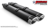 INDIAN 4" SLIP-ONS FOR CHIEFTAIN/ROADMASTER-CHALLENGER/PURSUIT/ELITE WITH HARD BAGS BUNDLE