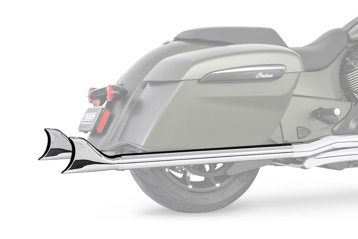 INDIAN CHIEFTAIN / ROADMASTER / SPRINGFIELD 2.5" SHARKTAIL SLIP-ONS  to Fit FREEDOM HEADERS Only