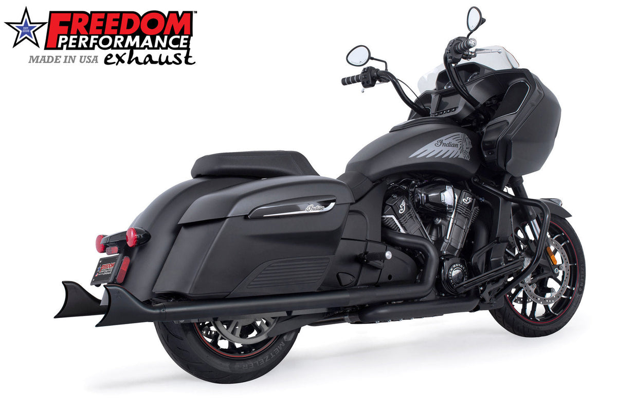 INDIAN CHALLENGER/PURSUIT/ELITE 2.5" SHARKTAIL SLIP-ONS to Fit FREEDOM HEADERS Only