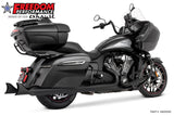 INDIAN 4" SLIP-ONS FOR CHIEFTAIN/ROADMASTER-CHALLENGER/PURSUIT/ELITE WITH HARD BAGS BUNDLE