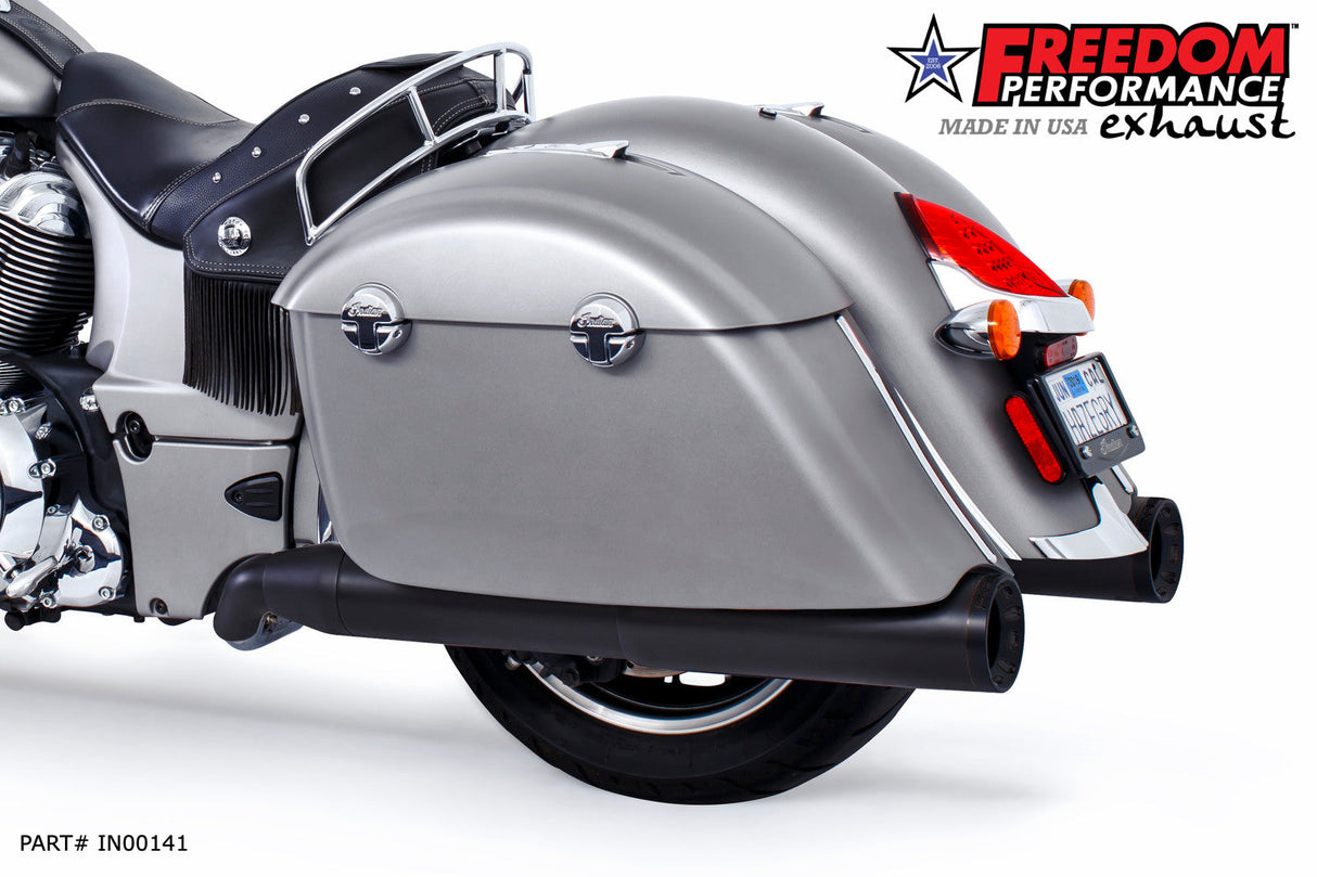 INDIAN CHIEFTAIN / ROADMASTER / SPRINGFIELD / CHALLENGER/ PURSUIT / ELITE W/ HARD BAGS 2-INTO-1 "LEFT-SIDE ONLY" GHOST PIPE 2014-PRESENT