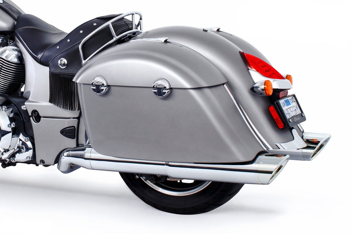 INDIAN CHIEFTAIN / ROADMASTER / SPRINGFIELD / CHALLENGER/ PURSUIT / ELITE W/ HARD BAGS 2-INTO-1 "LEFT-SIDE ONLY" GHOST PIPE 2014-PRESENT