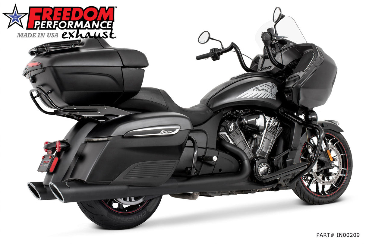 INDIAN 4.5" 2-STEP SLIP-ONS ONLY FOR CHALLENGER/PURSUIT, CHIEFTAIN/ROADMASTER, SPRINGFIELD BAGGERS BUNDLE